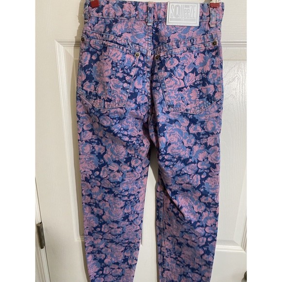 Vintage Early 80s Squeeze In Floral All Over Print Women’s Jeans Size 3 - Picture 13 of 16